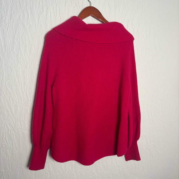 Soft Surroundings Calanthe Cashmere Pullover sweater Pink Fuschia Size Large - Picture 7 of 8